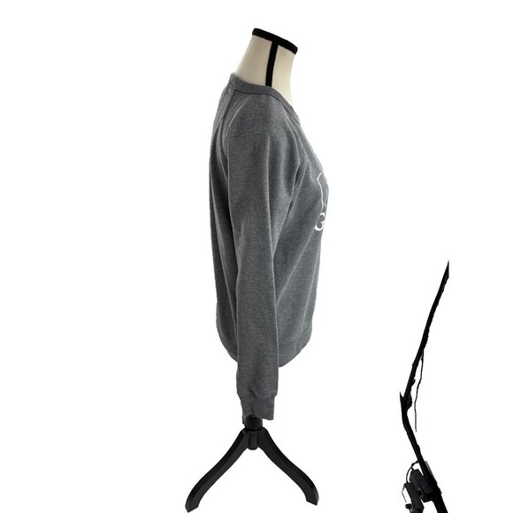 Soffe Womens S Gray Navy Grandma Sweatshirt Pullover Crewneck Military Graphic - Picture 3 of 6